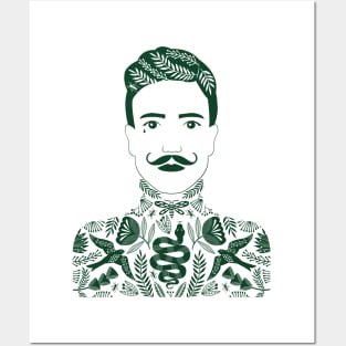 Tattoo Man dark green Posters and Art